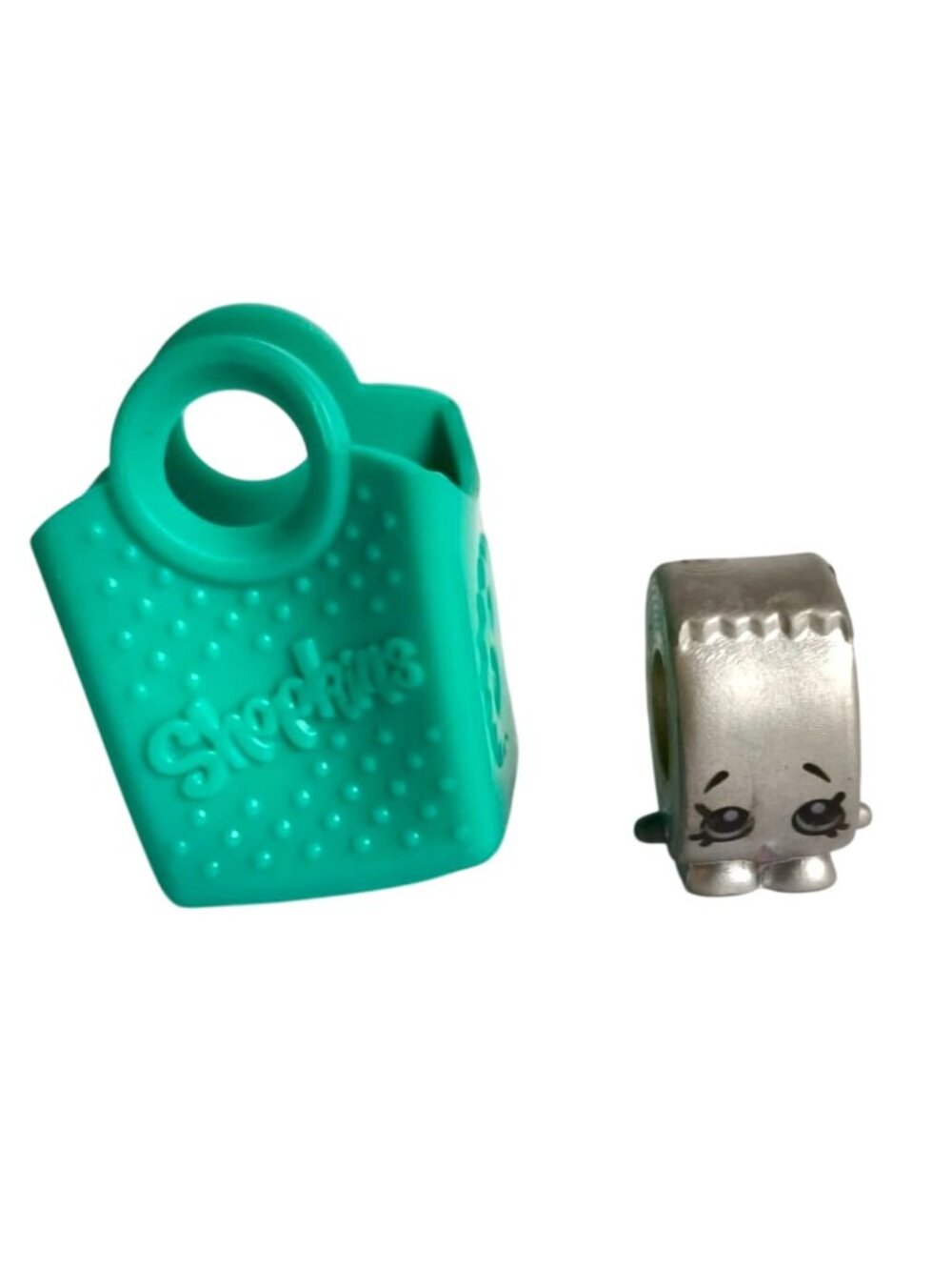 Shopkins Rolla Tape Mini Figure Season 2 Silver Green Shopping Basket Authentic